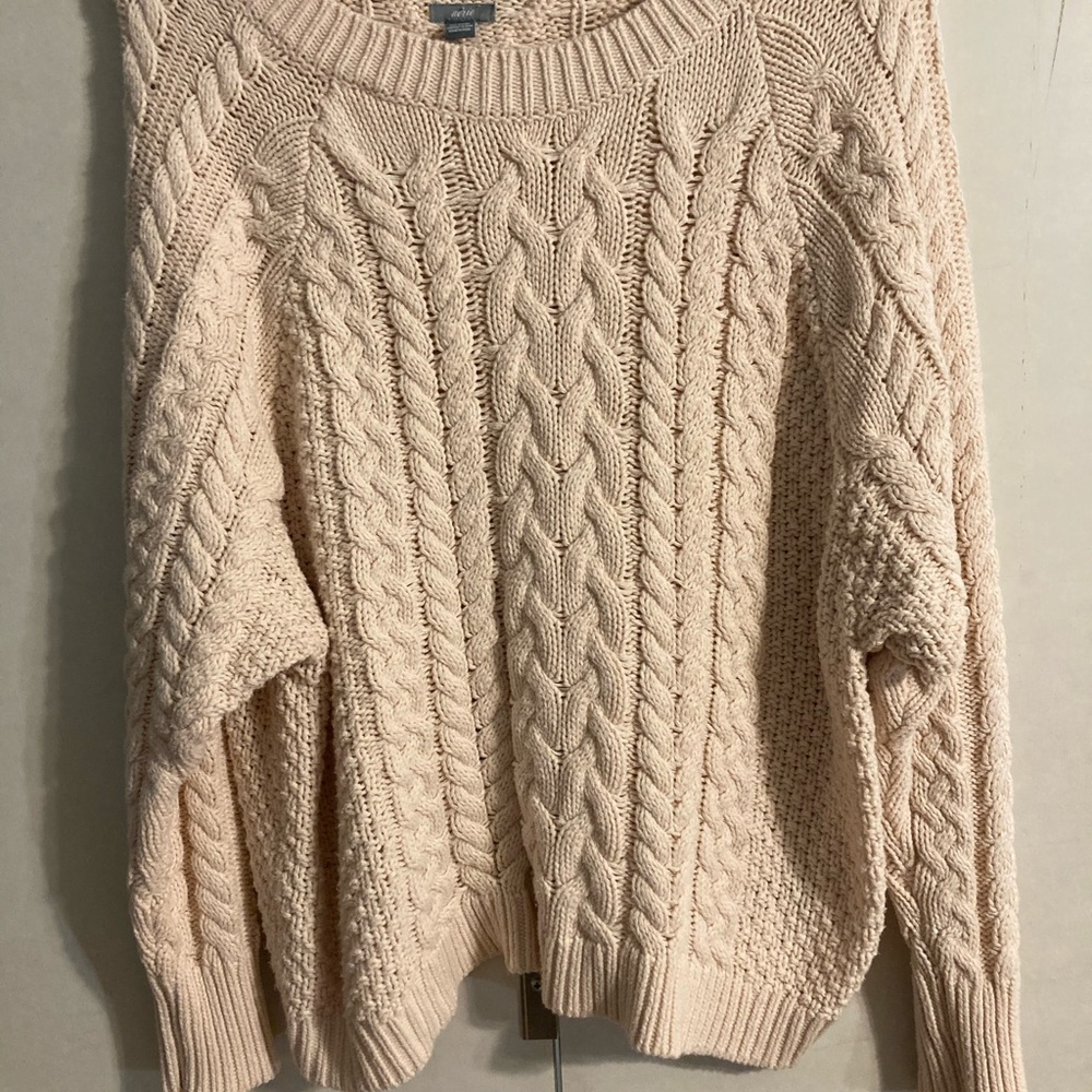 Aerie sweater pink large warm cute comfy great con